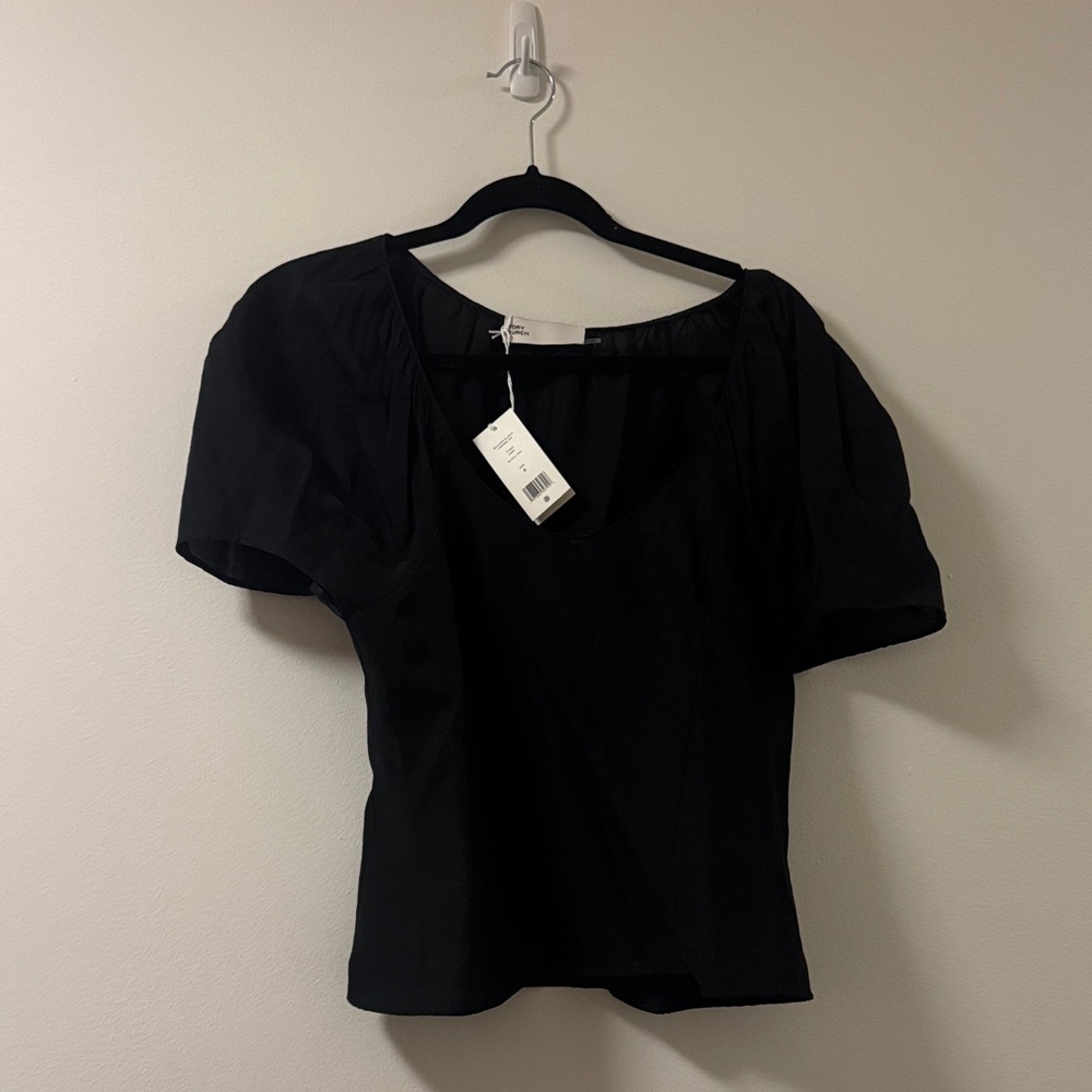 Tory Burch Elegant Black Viscose Blouse